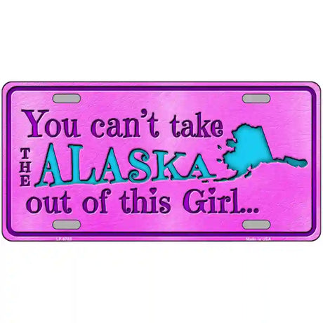 Alaska Girl Novelty Metal License Plate 12" x 6" (LP)