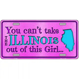 Illinois Girl Novelty Metal License Plate 12" x 6" (LP)