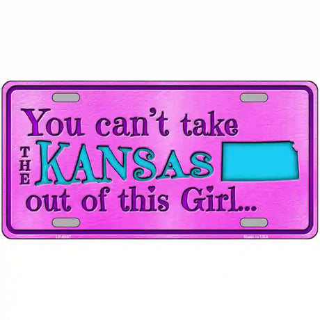 Kansas Girl Novelty Metal License Plate 12" x 6" (LP)