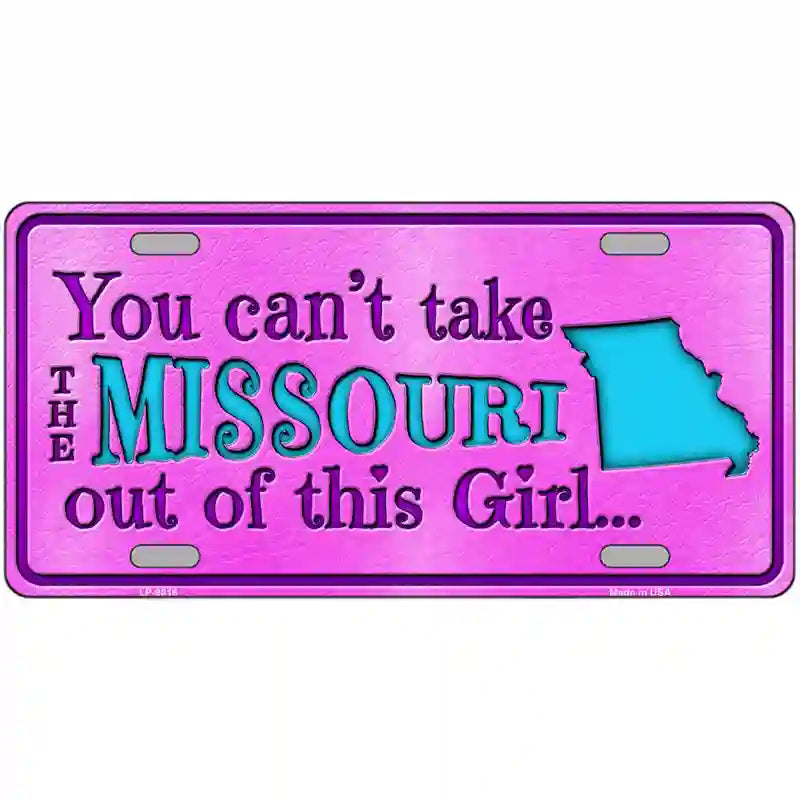 Missouri Girl Novelty Metal License Plate 12" x 6" (LP)