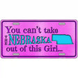 Nebraska Girl Novelty Metal License Plate 12" x 6" (LP)