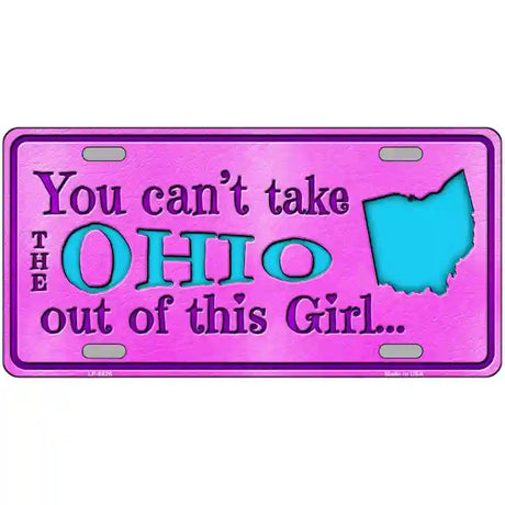 Ohio Girl Novelty Metal License Plate 12" x 6" (LP)