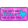 Texas Girl Pink Novelty Metal License Plate 12" x 6" (LP)