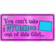 Wyoming Girl Novelty Metal License Plate 12" x 6" (LP)