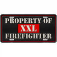 Property Of Firefighter Novelty Metal License Plate 12" x 6" (LP)