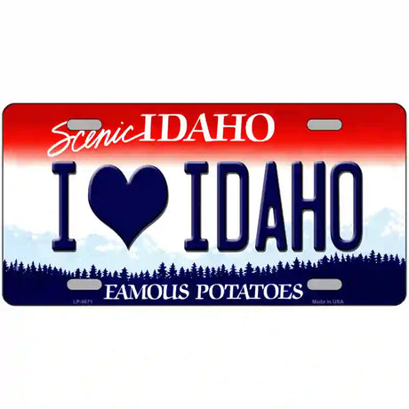 Love Idaho Metal Novelty License Plate 12" x 6" (LP)