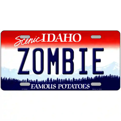 Zombie Idaho Metal Novelty License Plate 12" x 6" (LP)