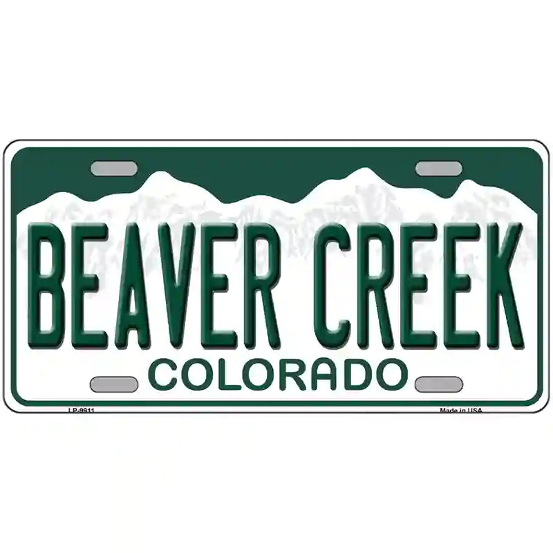 Beaver Creek Colorado Metal Novelty License Plate 12" x 6" (LP)