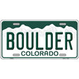 Boulder Colorado Metal Novelty License Plate 12" x 6" (LP)