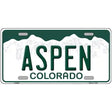 Aspen Colorado Metal Novelty License Plate 12" x 6" (LP)