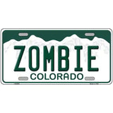 Zombie Colorado Metal Novelty License Plate 12" x 6" (LP)