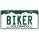 Biker Colorado Metal Novelty License Plate 12" x 6" (LP)