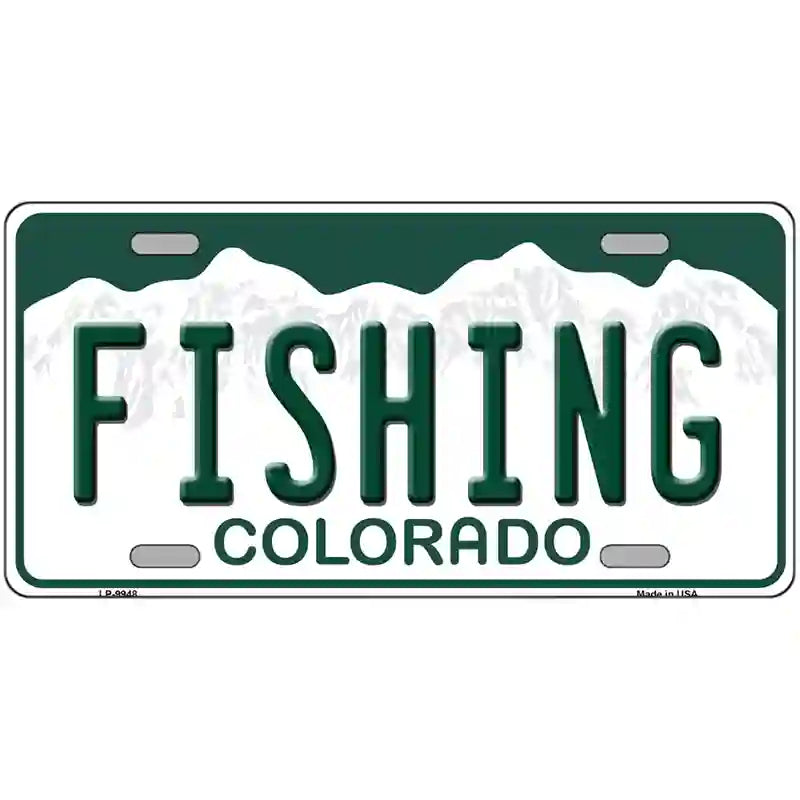 Fishing Colorado Metal Novelty License Plate 12" x 6" (LP)