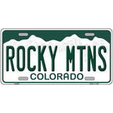 Rocky Mountains Colorado Metal Novelty License Plate 12" x 6" (LP)