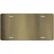 Gold Metallic Solid Metal Novelty License Plate 12" x 6" (LPC)