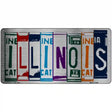 Illinois License Plate Art Metal Novelty License Plate 12" x 6" (LPC)