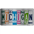 Michigan License Plate Art Metal Novelty License Plate 12" x 6" (LPC)