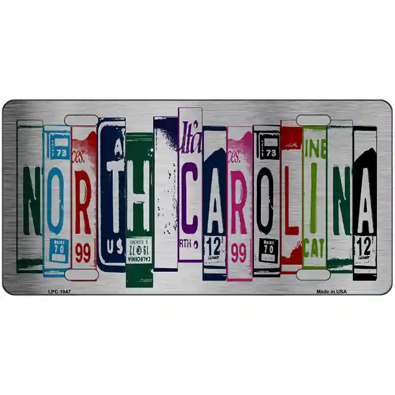 North Carolina License Plate Art Metal Novelty License Plate