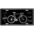 Bike Black Brushed Chrome Novelty Metal License Plate 12" x 6" (LPC)