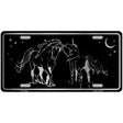 Unicorns Black Brushed Chrome Novelty Metal License Plate 12" x 6" (LPC)