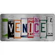 Venice License Plate Art Brushed Chrome Novelty Metal License Plate Tag 12" x 6" (LPC)