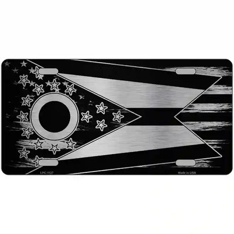 Ohio Carbon Fiber Novelty Metal License Plate 12" x 6" (LPC)