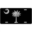 Palmetto Flag Brushed Chrome Novelty Metal License Plate 12" x 6" (LPC)