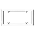 White Solid Novelty Metal License Plate Frame