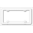 Classic Black Plastic License Plate Tag Frame LPF-001