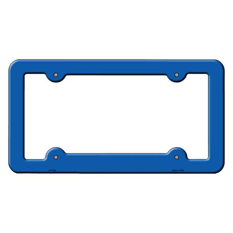 Blue Solid Novelty Metal License Plate Frame LPF-005