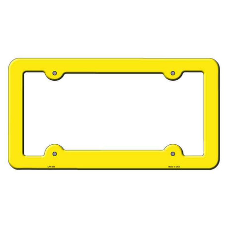 Yellow Solid Novelty Metal License Plate Frame LPF-006