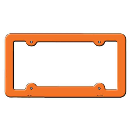 Orange Solid Novelty Metal License Plate Frame LPF-007