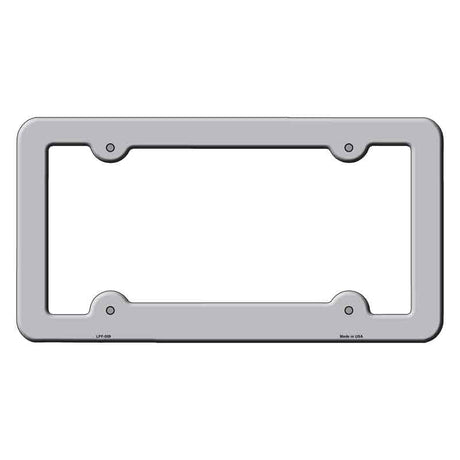 Gray Solid Novelty Metal License Plate Frame LPF-009