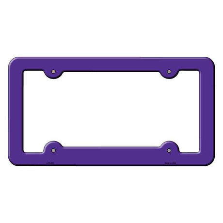 Purple Solid Novelty Metal License Plate Frame LPF-010