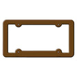 Brown Solid Novelty Metal License Plate Frame LPF-011