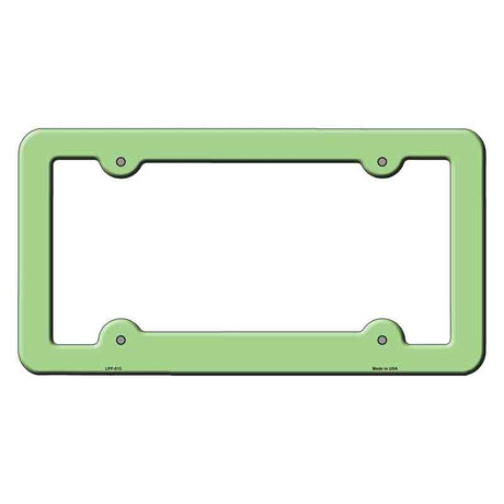 Lime Green Solid Novelty Metal License Plate Frame LPF-013