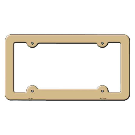 Gold Solid Novelty Metal License Plate Frame LPF-015