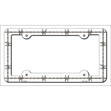 Barbed Wire Novelty Metal License Plate Frame LPF-018