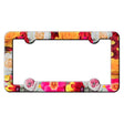 Flowers Novelty Metal License Plate Frame LPF-024