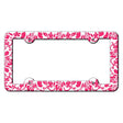 Hibiscus Pink Flower Novelty Metal License Plate Frame LPF-025