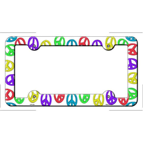 Peace Signs Novelty Metal License Plate Frame LPF-030