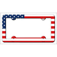 American Flag Novelty Metal License Plate Frame LPF-036