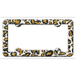 Light Cheetah Print Novelty Metal License Plate Frame LPF-041