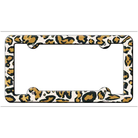 Light Cheetah Print Novelty Metal License Plate Frame LPF-041