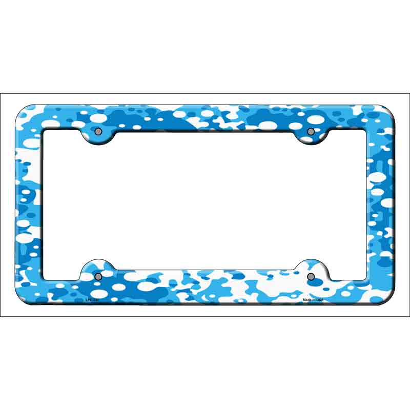 Blue Specks Novelty Metal License Plate Frame LPF-045