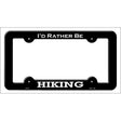 Hiking Novelty Metal License Plate Frame LPF-051 Black