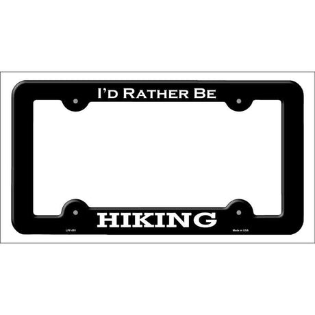 Hiking Novelty Metal License Plate Frame LPF-051 Black