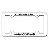 Manicuring Novelty Metal License Plate Frame LPF-053 White