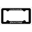 Skating Novelty Metal License Plate Frame LPF-054 Black