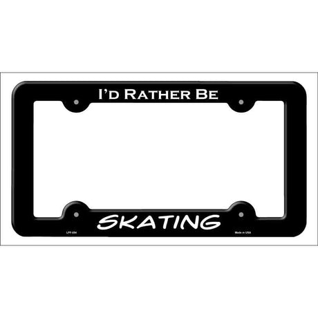 Skating Novelty Metal License Plate Frame LPF-054 Black